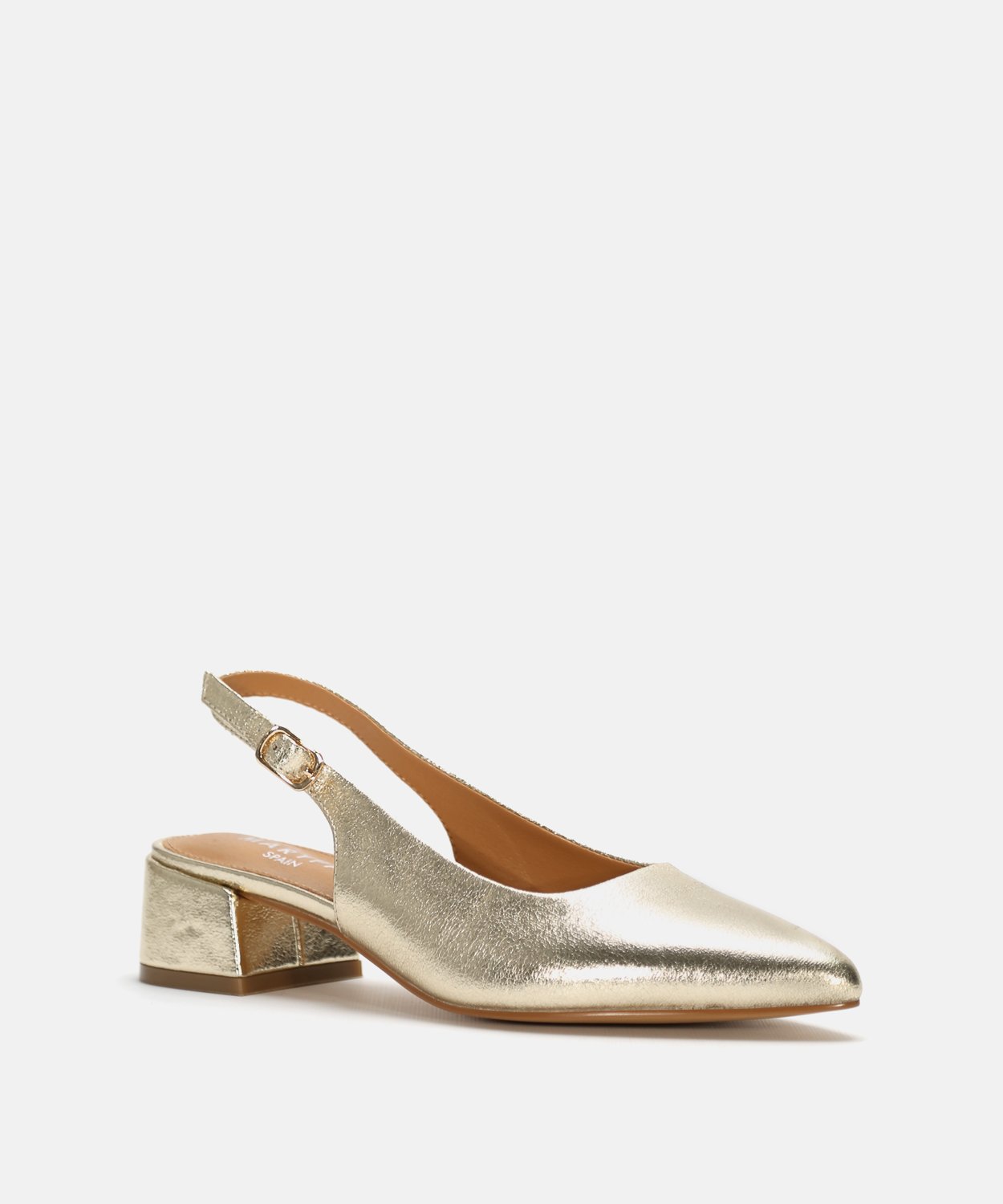 Zapato tac&oacute;n destalonado